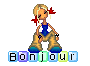 Gif animé bonjour fille